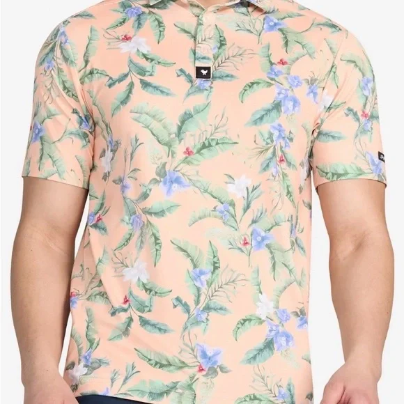 Men’s Bad Birdie Golf Core Performance Flora Fiesta Polo Shirt Medium MSRP $78 - Picture 5 of 7